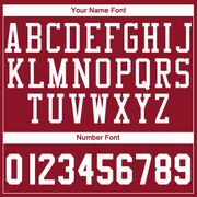 Custom Maroon White Round Neck Basketball Jersey