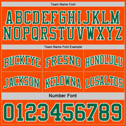 Custom Reversible Kelly Green Orange-White Double Side Basketball Jersey
