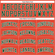 Custom Orange Green-White Authentic Throwback Basketball Jersey