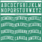 Custom Kelly Green White Round Neck Suit Basketball Jersey