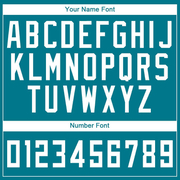 Custom Teal White Round Neck Suit Basketball Jersey