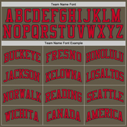 Custom Olive Red-Black Authentic Throwback Salute To Service Basketball Jersey