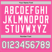 Custom Pink White-Black Authentic Throwback Basketball Jersey