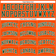 Custom Orange Green-White Authentic Throwback Basketball Jersey