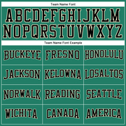 Custom Kelly Green Black-Cream Authentic Throwback Basketball Jersey