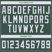 Custom Hunter Green White V-Neck Basketball Jersey