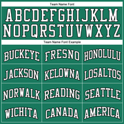 Custom Kelly Green White-Black Authentic Throwback Basketball Jersey