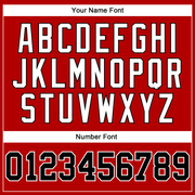 Custom Red White Pinstripe Black-White Authentic Basketball Jersey