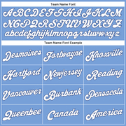 Custom White Light Blue-Royal Authentic Split Fashion Basketball Jersey