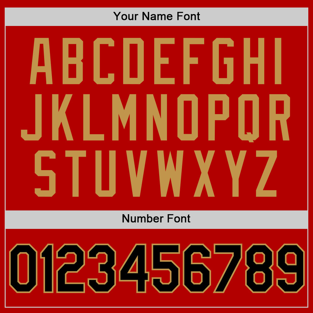 Custom Red Black-Old Gold Authentic Throwback Basketball Jersey