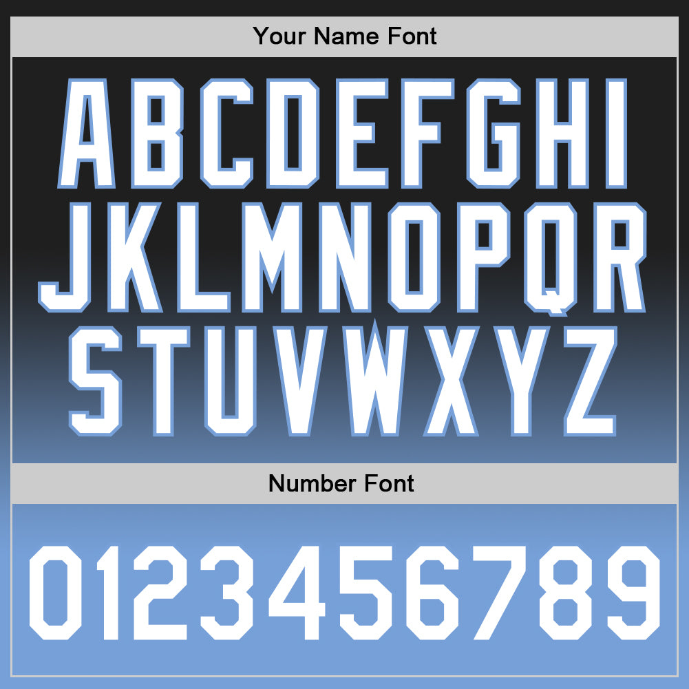 Custom Black White-Light Blue Authentic Fade Fashion Basketball Jersey