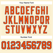 Custom Cream Orange-Royal Authentic Throwback Basketball Jersey