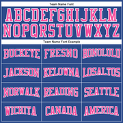 Custom Royal Pink-White Authentic Throwback Basketball Jersey