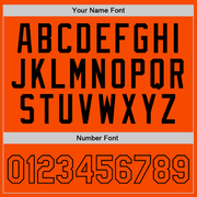 Custom Orange Black Authentic Throwback Basketball Jersey