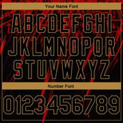 Custom Black Old Gold 3D Pattern Design Authentic Basketball Jersey