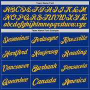 Custom Royal Gold Authentic Throwback Basketball Jersey