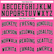 Custom Pink Black-White Authentic Throwback Basketball Jersey