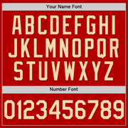 Custom Red Cream Authentic Throwback Basketball Jersey