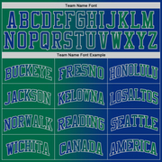 Custom Royal Kelly Green-Gray Authentic Gradient Fashion Basketball Jersey