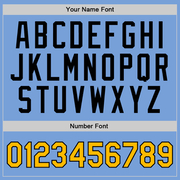 Custom Light Blue Gold-Black Authentic Throwback Basketball Jersey