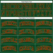 Custom Hunter Green Green-Orange Authentic Throwback Basketball Jersey