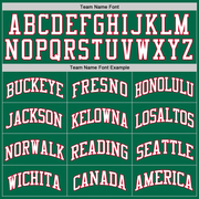 Custom Kelly Green White-Red Authentic Throwback Basketball Jersey