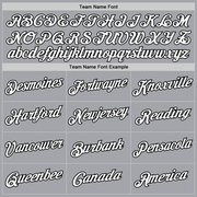 Custom Gray White-Black Authentic Throwback Basketball Jersey