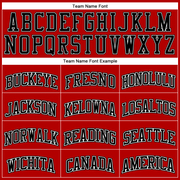 Custom Red White Pinstripe Black-White Authentic Basketball Jersey