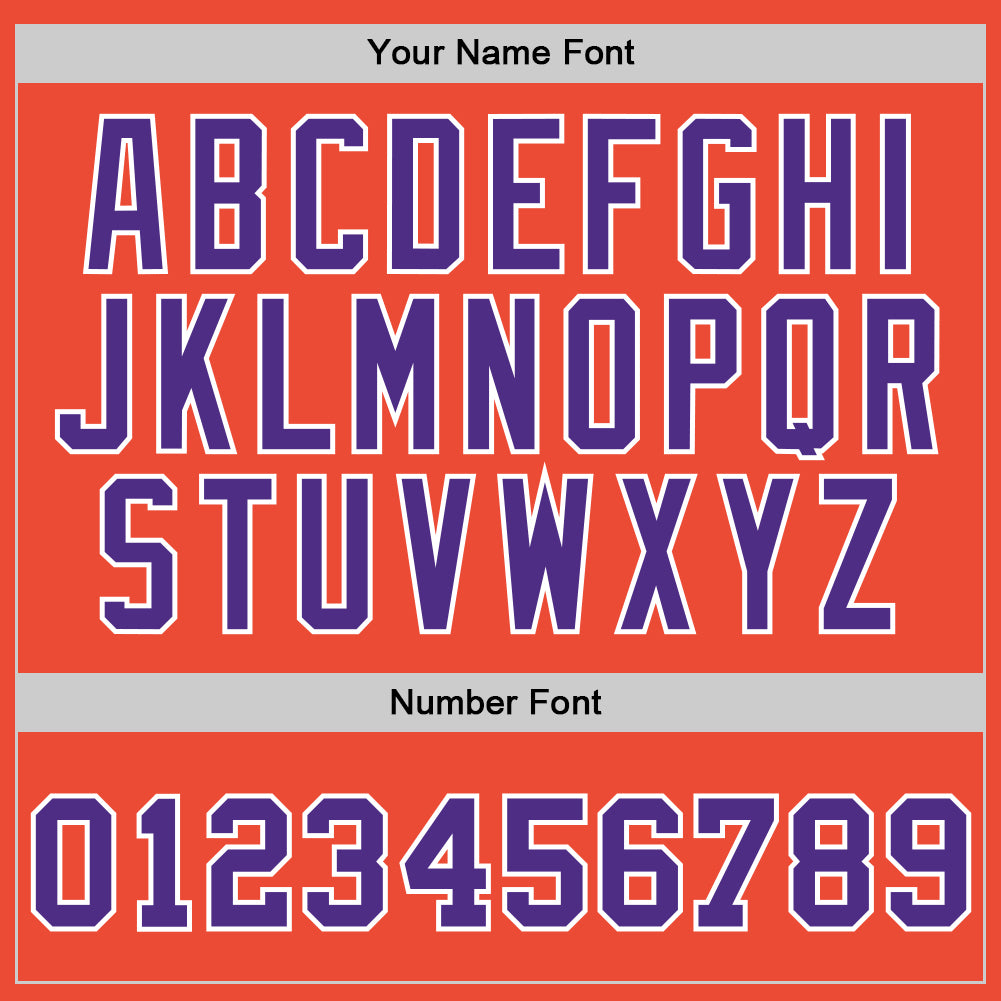 Custom Orange Purple-White Authentic Throwback Basketball Jersey