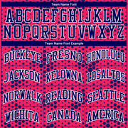 Custom Pink Royal-White Round Neck Sublimation Basketball Suit Jersey