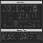 Custom Black Steel Gray Mesh Authentic Throwback Football Jersey