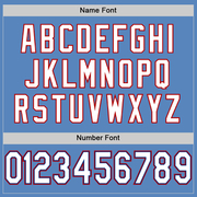 Custom Light Blue White-Royal Mesh Authentic Football Jersey