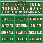 Custom Grass Green Red-White Mesh Authentic Throwback Football Jersey