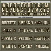 Custom Olive Black-Cream Mesh Authentic Throwback Salute To Service Football Jersey