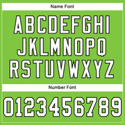 Custom Neon Green White-Black Mesh Authentic Football Jersey