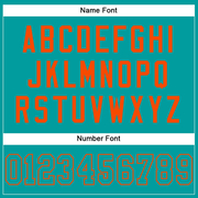 Custom Aqua Aqua-Orange Mesh Authentic Football Jersey