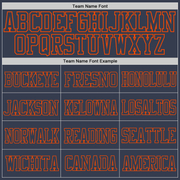 Custom Navy Navy-Orange Mesh Authentic Football Jersey