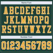 Custom Green Gold-White Mesh Authentic Football Jersey