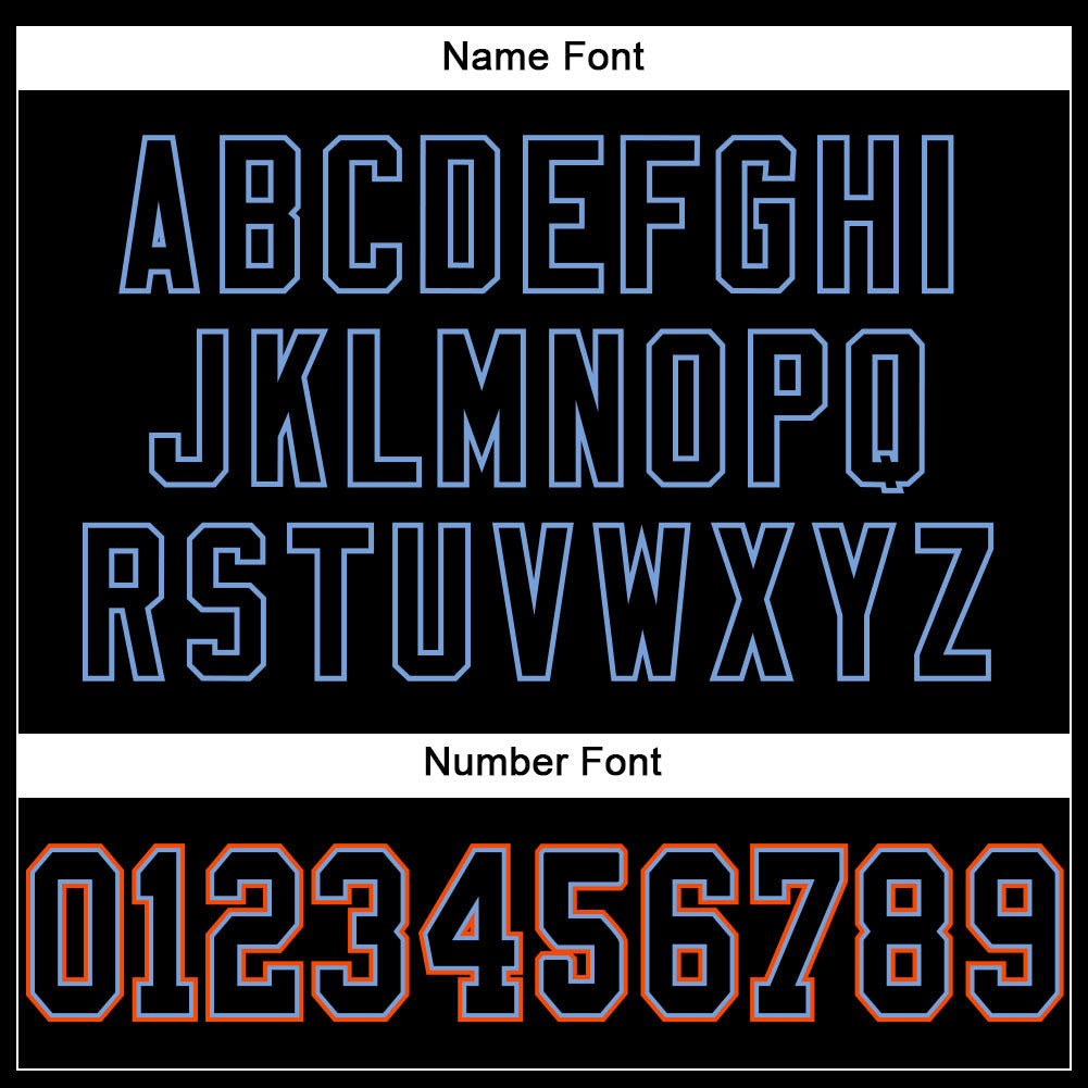 Custom Black Black-Orange Mesh Authentic Football Jersey