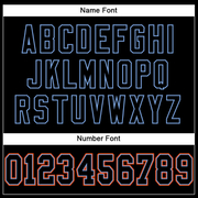 Custom Black Black-Orange Mesh Authentic Football Jersey