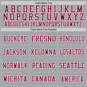 Custom Gray Maroon-White Mesh Authentic Throwback Football Jersey