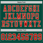 Custom Green Red-Cream Mesh Authentic Football Jersey