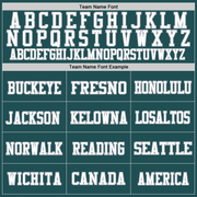 Custom Midnight Green White-Gray Mesh Authentic Throwback Football Jersey