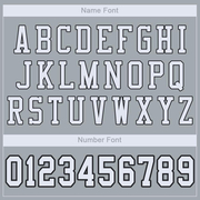 Custom Silver White-Black Mesh Authentic Football Jersey