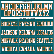 Custom Teal Texas Orange-White Mesh Authentic Football Jersey