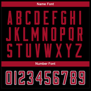 Custom Black Red-White Mesh Split Fashion Football Jersey