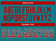 Custom Teal Red-White Mesh Drift Fashion Football Jersey