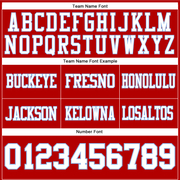 Custom Red White-Light Blue Mesh Authentic Football Jersey