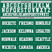 Custom Kelly Green White-Gray Mesh Authentic Throwback Football Jersey