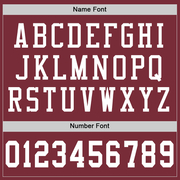 Custom Burgundy White Mesh Authentic Football Jersey